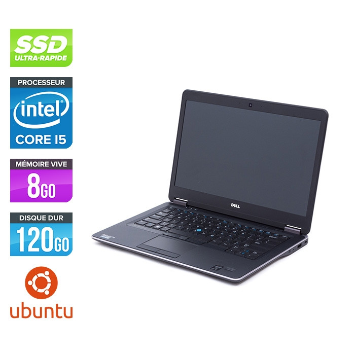 Pc portable reconditionné - Dell Latitude E7240 - Core i5 - 8Go - 120Go SSD - Linux