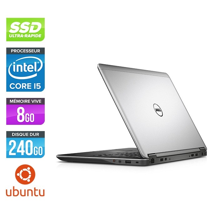 Pc portable reconditionné - Dell Latitude E7240 - Core i5 - 8Go - 240Go SSD - Linux