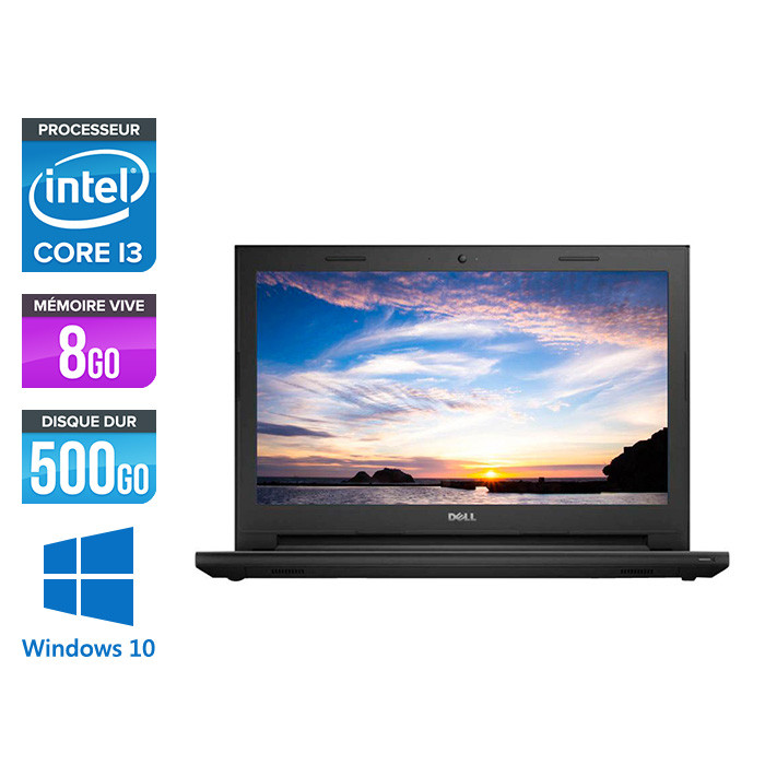 Ordinateur portable reconditionné - DELL Vostro 15 3546 - Intel i3 - 8 Go - 500 Go HDD - Windows 10
