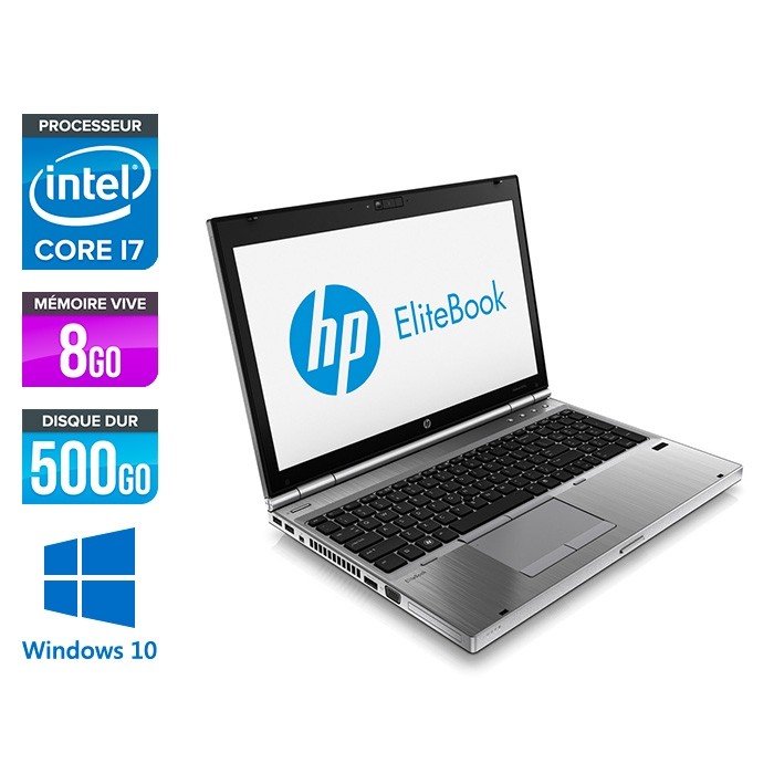 HP EliteBook 8570P - i5 - 8Go - 500Go HDD - AMD 7570M - Windows 10