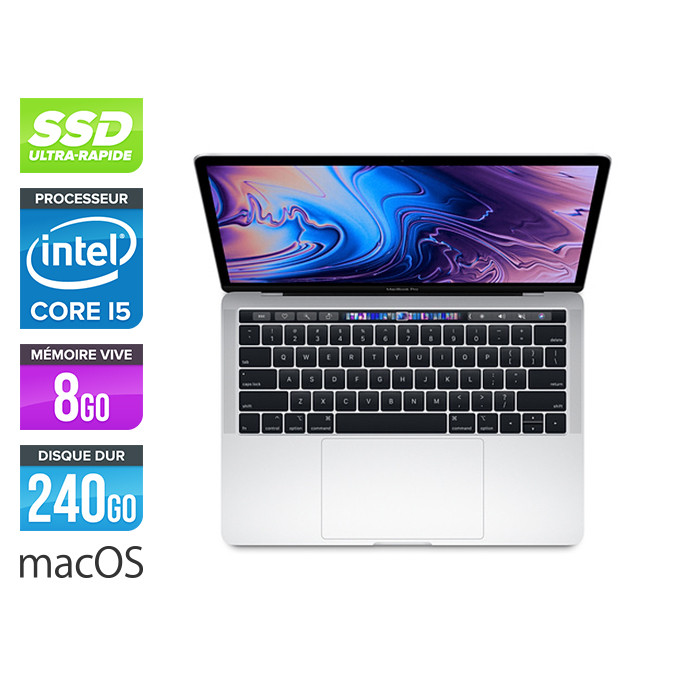 Ultrabook reconditionné Apple MacBook Pro 14.1 retina - 13 pouces -  i5-7360U - 8Go - 240Go SSD - macOS - Trade Discount.