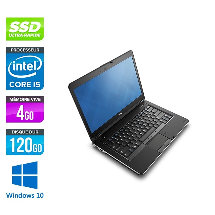 Ordinateur portable reconditionné - Dell Latitude E6440 - i5 - 4Go - 120Go SSD - Windows 10
