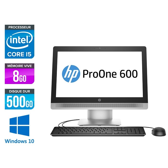 PC Tout-en-un HP ProOne 600 G2 AiO - i5 - 8Go - 500Go - Windows 10