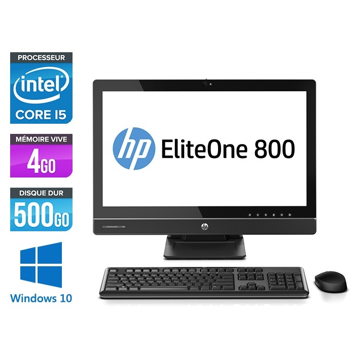 PC Tout-en-un HP ProOne 800 G1 AiO - i5 - 4Go - 500Go - Windows 10