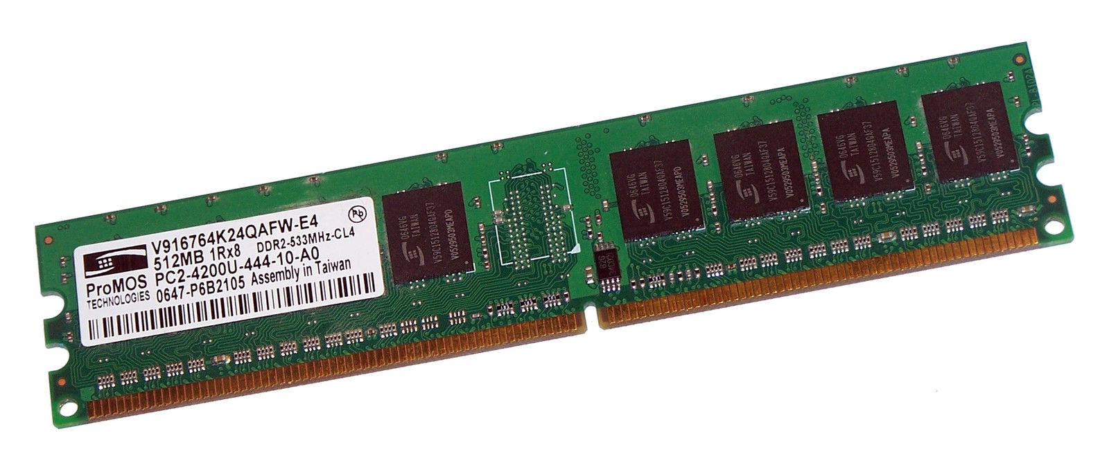 ProMOS - DIMM - V916764K24QAFW-E4 - 512 MB - PC2-4200U - DDR2