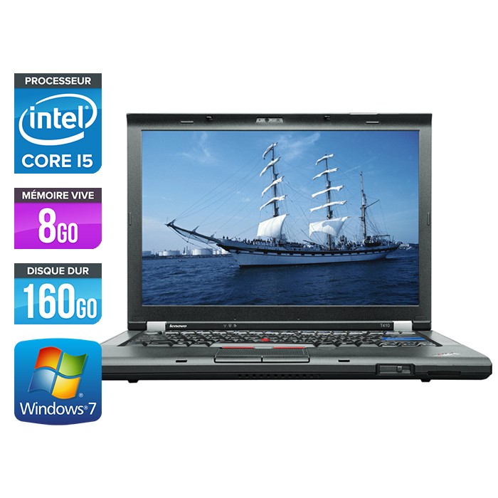 Lenovo ThinkPad T410 - Core i5 - 8Go - 160Go - Webcam
