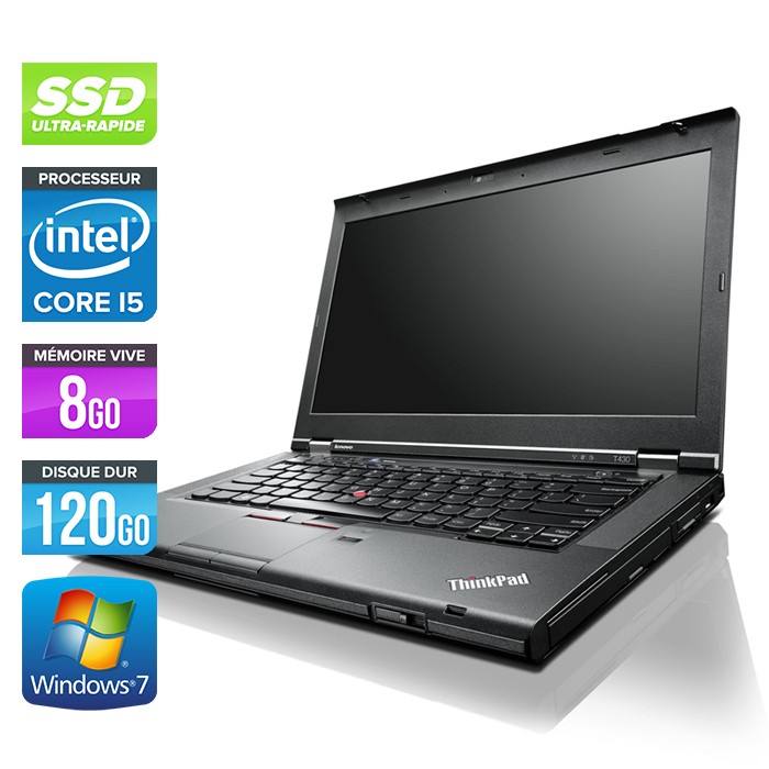 Lenovo ThinkPad T430 - Core i5 - 8Go - 120Go SSD
