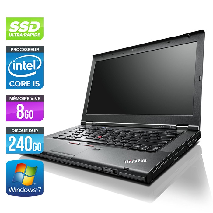 Lenovo ThinkPad T430 - Core i5 - 8Go - 240Go SSD