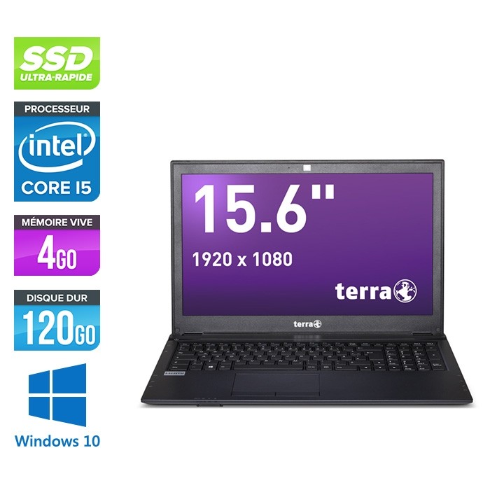 Ordinateur portable - Terra mobile 1515 reconditionné - i5 7200U - 4Go - SSD 120Go - 15.6'' FHD - Win10