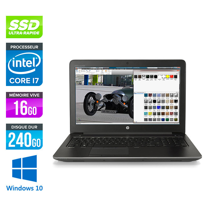 HP Zbook 15 G4 - i7 - 16 Go - 240Go SSD - Nvidia M2000 - Windows 10 Professionnel