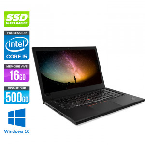 Pc portable reconditionné - Lenovo ThinkPad L480 - Intel Core i5 7300U - 16Go de RAM - 500Go SSD - W10