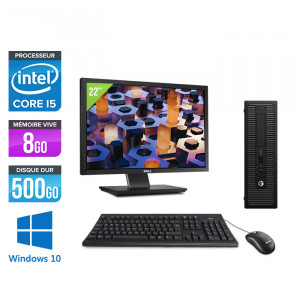 HP ProDesk 600 G1 SFF - Windows 10 + Écran 22
