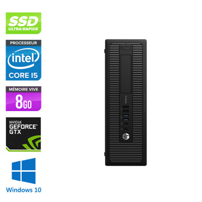 HP ProDesk 600 G2 SFF - i5-6500 - 8Go DDR4 - 240Go SSD - Nvidia GTX 1050 - Windows 10