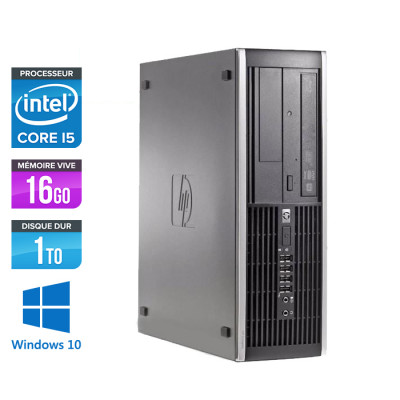 Pc bureau reconditionné - HP Elite 8200 SFF - Core i5 - 16Go - 1 to HDD - W10