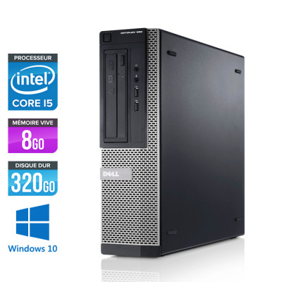 Pc de bureau reconditonné-Dell Optiplex 390 Desktop - i5 2400 - 8 Go - 320 Go HDD - Windows 10