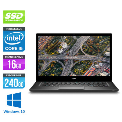 Pc portable - Ultraportable reconditionné - Dell Latitude 7280 - i5 - 8Go - 240Go SSD - Windows 10 - Déclassé