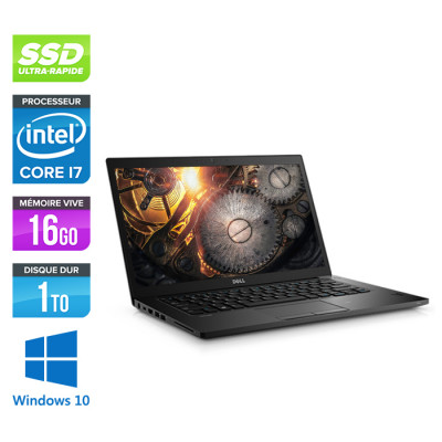 Pc portable reconditionné - Dell Latitude 7480 - Core i7 6600U - 16 Go - 1 To SSD - Windows 10