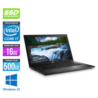 Pc portable reconditionné - Dell Latitude 7480 - Core i7 6600U - 16 Go - 500 Go SSD - Windows 10 - État correct