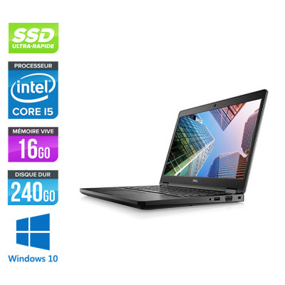 Pc portable - Dell Latitude 5490 reconditionné - i5 7300U - 16Go DDR4 - 240 Go SSD - Windows 10