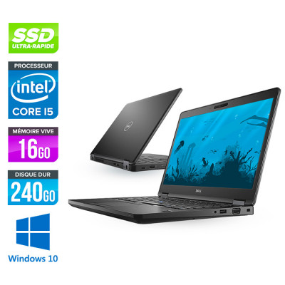 Pc portable - Dell Latitude 5490 reconditionné - i5 7300U - 16Go DDR4 - 240 Go SSD - Windows 10