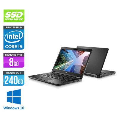 Ultrabook reconditionné - Dell Latitude 5490 - i5-7300U - 8Go DDR4 - 240Go SSD - W10