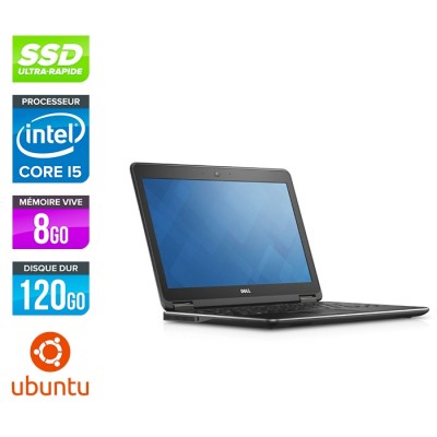 Ordinateur portable reconditionné - Dell Latitude E7250 - i5 - 8Go - 120Go SSD - Ubuntu - linux