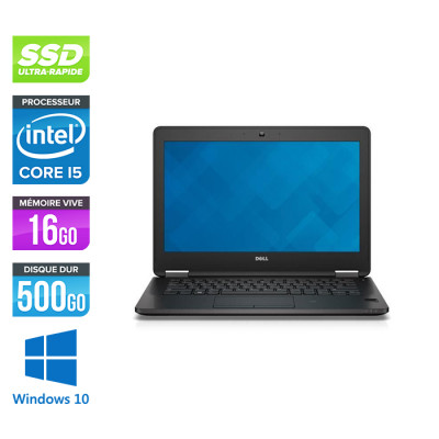 Dell Latitude E7270 - i5 - 16Go - 500Go SSD - Windows 10
