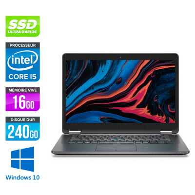 Dell Latitude E7470 - Core i5 - 16Go - 240Go SSD - Windows 10