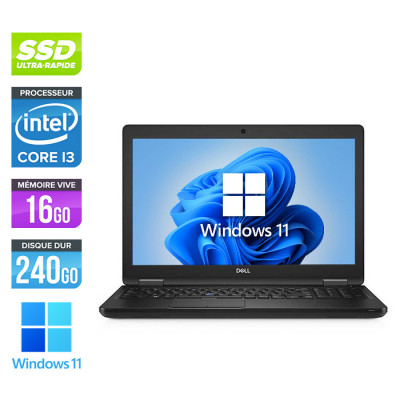 Ordinateur portable reconditionné - Dell latitude 5590 - i3 - 16 Go - 240 Go SSD - Windows 11 - État correct