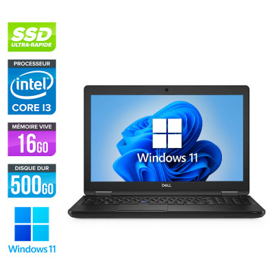 Ordinateur portable reconditionné - Dell latitude 5590 - i3 - 16Go - 500Go SSD - Windows 11