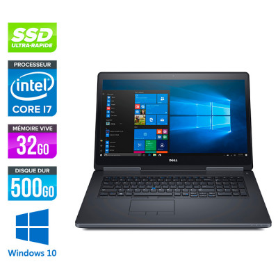 Dell Precision 7720 - i7 - 32Go - 500Go SSD - NVIDIA Quadro P3000 - Windows 10