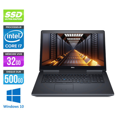 Dell Precision 7720 - i7 - 32Go - 500Go SSD - NVIDIA Quadro P3000 - Windows 10