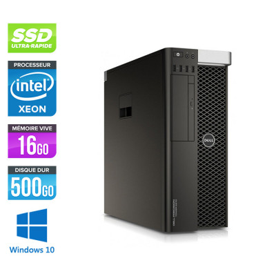 Dell T5810 - Xeon 1607 V3 - 16Go - 500Go SSD - Quadro M2000 - W10
