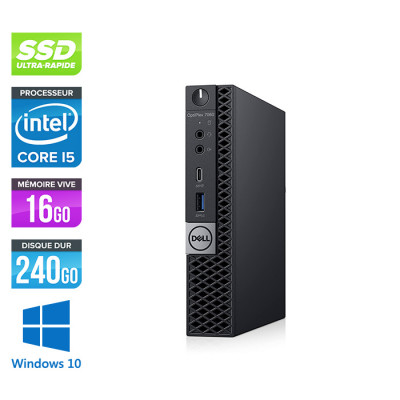 Unité centrale reconditionnée - Dell Optiplex 7060 Micro - i5 - 16Go - 240Go SSD - Win 10