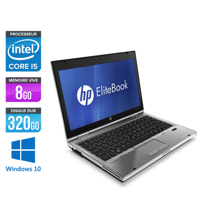 Ordinateur portable reconditionné - HP EliteBook 2560P - Core i5 - 8Go RAM - 320Go HDD - Windows 10
