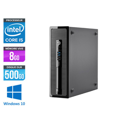 HP EliteDesk 400 G1 SFF - i5 - 8Go - 500Go HDD - Windows 10