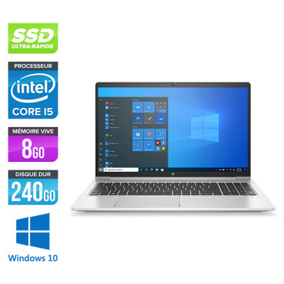 HP Probook 450 G8 - i5 - 8Go RAM - 240Go SSD - Windows 10 Pro