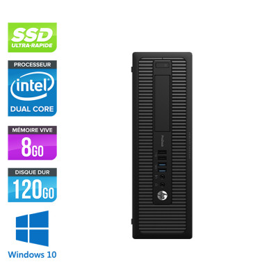 HP ProDesk 600 G2 SFF - Pentium - 8Go DDR4 - 120Go SSD - Windows 10
