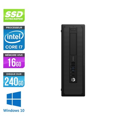 HP ProDesk 600 G2 SFF - i7-6700 - 16Go DDR4 - 240Go SSD - Windows 10