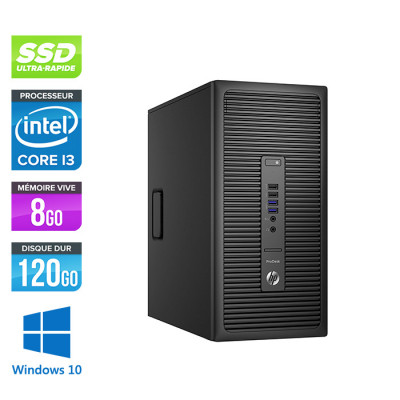 HP ProDesk 600 G2 Tour - i3-6100 - 8Go DDR4 - 120Go SSD - Windows 10