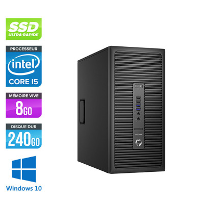 HP ProDesk 600 G2 Tour - i5-6500 - 8Go DDR4 - 240Go SSD - Windows 10