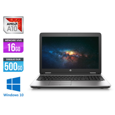 HP ProBook 655 G2 - AMD A10 - 16Go - 500Go HDD - 15.6' FHD - Windows 10