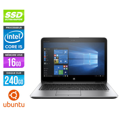 HP Elitebook 840 G3 - i5 - 16Go - SSD 240Go - 14'' - Linux