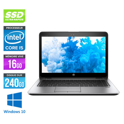 HP Elitebook 840 G3 - i5 - 16Go - SSD 240Go - 14'' - Windows 10