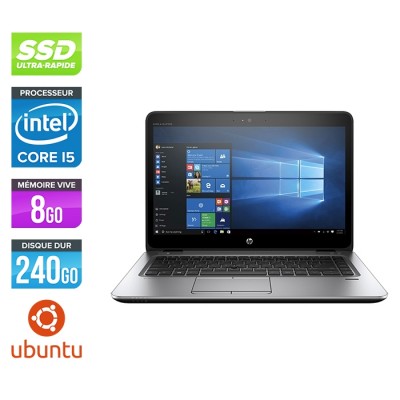 HP Elitebook 840 G3 - i5 - 8Go - SSD 240Go - 14'' - Linux