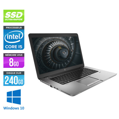 HP Elitebook 850 G2 - i5 5200U - 8Go - 240Go SSD - HD - Windows 10
