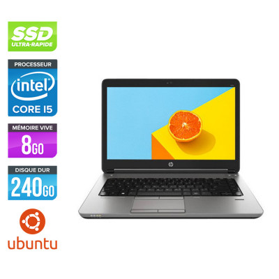 HP ProBook 640 - i5 4200M - 8Go - 240Go SSD - 14'' HD - Ubuntu / Linux