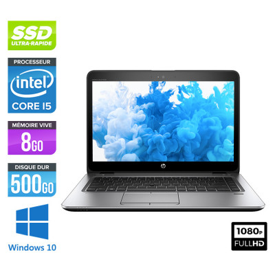 HP Elitebook 840 G3 - PC portable reconditionné - i5 - 8Go - SSD 500Go - 14'' - Windows 10