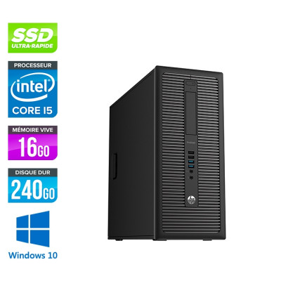 HP EliteDesk 800 G2 Tour - i5 - 16Go - 240Go SSD -  Windows 10