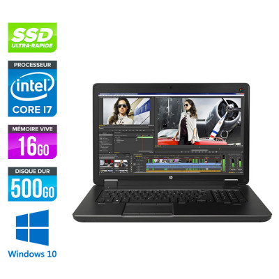 Workstation portable reconditionnée HP Zbook 17 G3 - i7 - 16Go - SSD 500Go - Nvidia M2000M - Windows 10